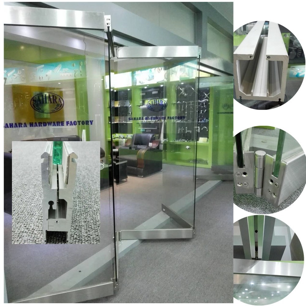 Europa vouwen glazen deur, bifold deur voor frameloze glas, balkon ...