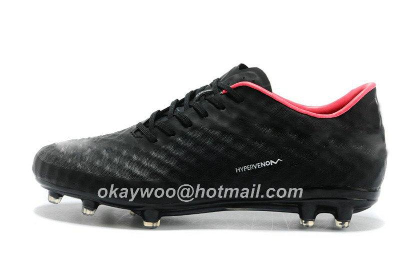 2014 World Cup HyperVenom FG Football Boots chuteira Soccer Shoes Outdoor Soccer cleats Black White Free shipping Size 39-45_3