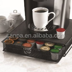 杭州新ホットメタルメッシュ36k- カップ容量コーヒーカップティーカップホルダー引き出しポッドカプセルの金属ホルダー問屋・仕入れ・卸・卸売り