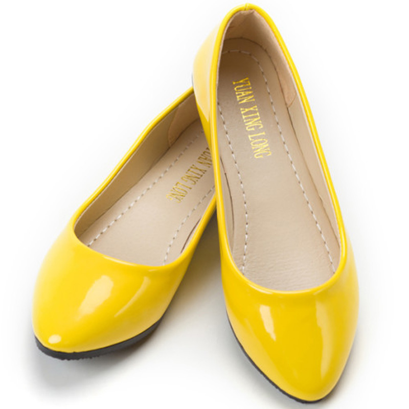 yellow shoes flats