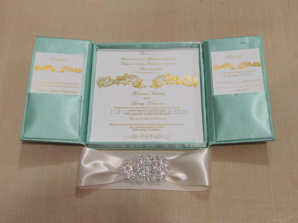 Wholesale silk box wedding invitations