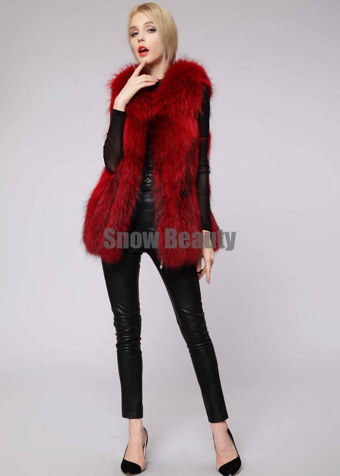 luxury raccoon fur vest middle long women (12).jpg