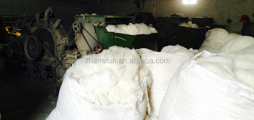 工場出荷時の価格除毛36ミリメートル純粋なカシミヤ繊維白仕入れ・メーカー・工場