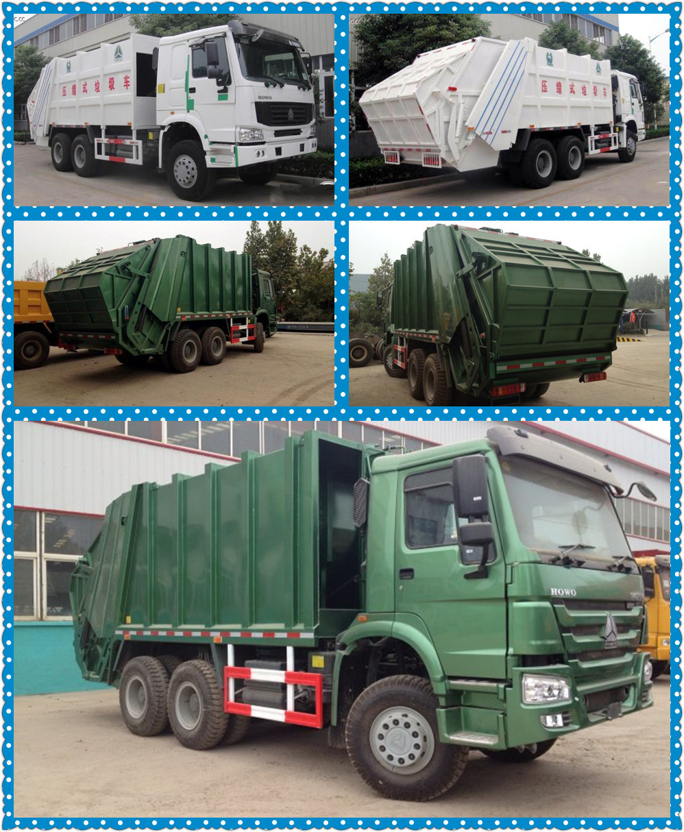 Sinotrukhowo10- 18m3ゴミ圧縮機油圧トラック6x410車輪廃棄物のコレクターのトラック販売のための中国大型ごみ収集車仕入れ・メーカー・工場