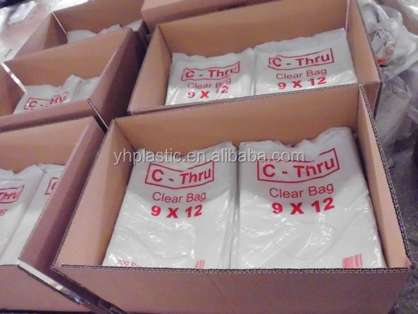 HDPE/LDPE clear flat bags used package fruits,breads ,sugar , other foods