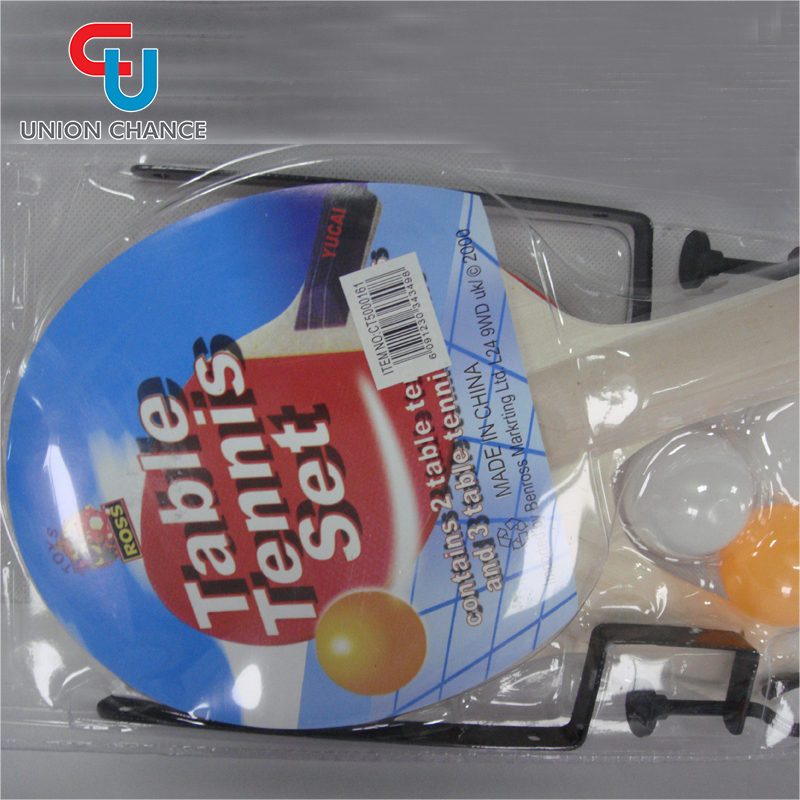 安いプロモーション2015ピンポンテーブルテニステーブルtacket3を備えたテニスのボールがセットに卸売仕入れ・メーカー・工場