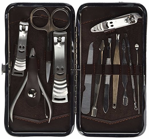 xr-12pcs stainless steel manicure pedicure set