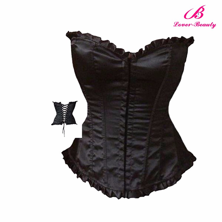 Low Back Zip Up Black Strapless Half Cup Corset Bustier Buy Half Cup