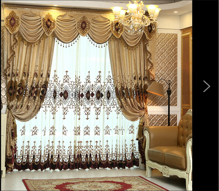 Luxury Window Curtains And Drapes Blackout Fabric Curtains For The