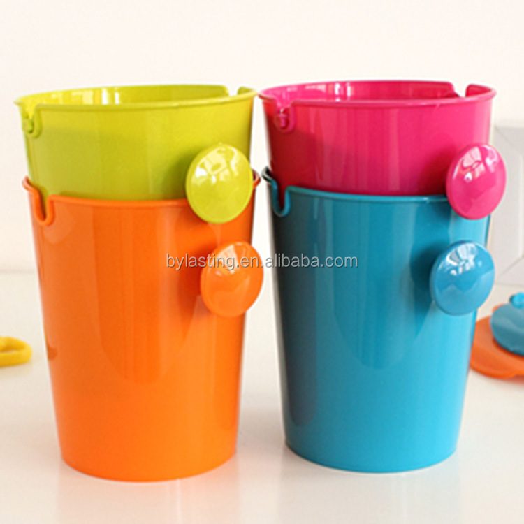 Mini Small Plastics Kitchen Car Trash Garbage Can With Lids On