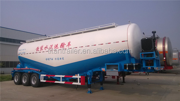 3 axle 36 - 42 cbm tanker truck cement bulk tank tractor trailer in tz