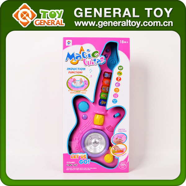 子供ピンクのギター、 プラスチックのおもちゃのギター、 音楽玩具問屋・仕入れ・卸・卸売り