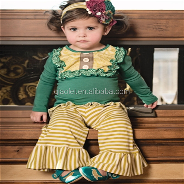 リトル女の子ブティックリメイク服セット、女の子フリルパンツ衣装女の子秋服仕入れ・メーカー・工場