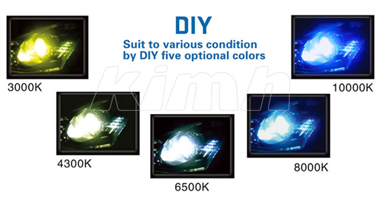 High power DIY 5 Color Temperature 3S Auto car led motorcycle headlight