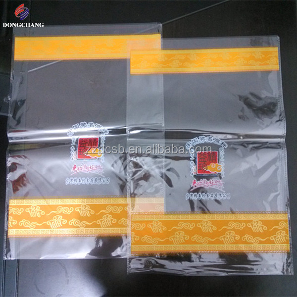 Custom printed plastic bopp bread bag with reinforced side sealing for bread packaging