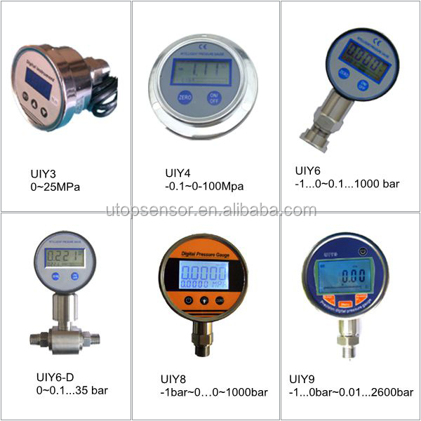 9ボルトバッテリー電圧デジタルガス圧力計/圧力計仕入れ・メーカー・工場