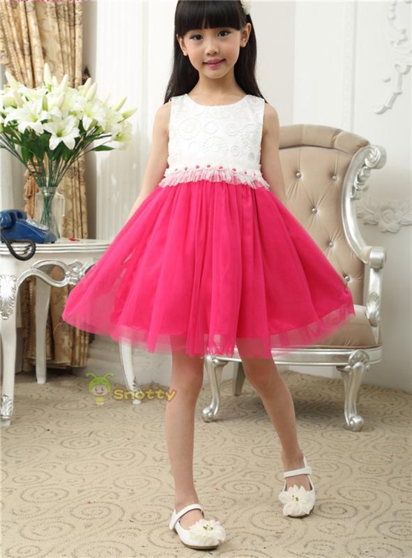 ファッションスタイルのフラワーガールのドレス結婚式のための女の子のドレス熱い販売ノースリーブ問屋・仕入れ・卸・卸売り