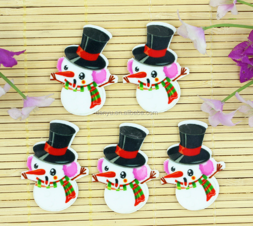 新しい到着の平面樹脂カボション樹脂クリスマス雪だるま子供のための電話のaccessaries問屋・仕入れ・卸・卸売り