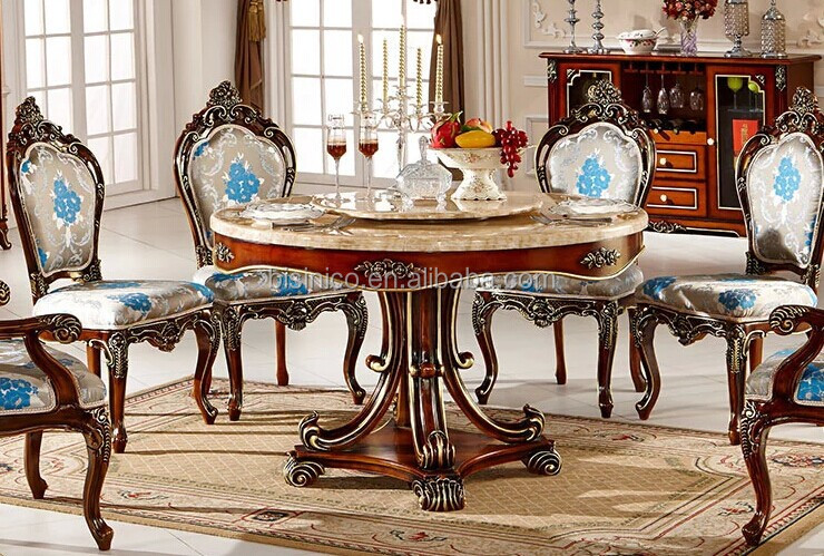 European Style Luxury Dining SetRound Table And ChairsRoyal European Style Luxury Dining SetRound Table And ChairsRoyal
