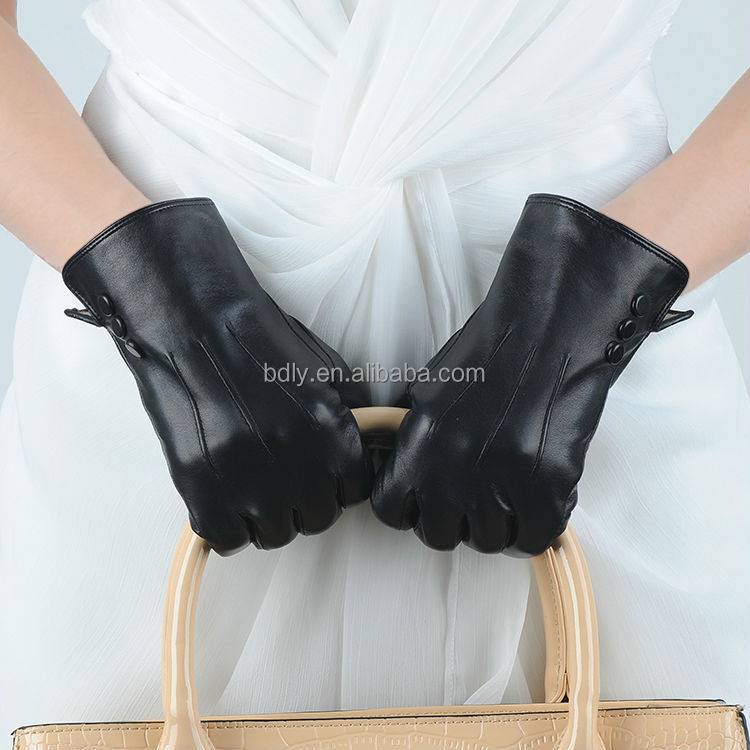 暖かい カシミヤ並ぶ女性の oem/odm リアル革手袋は中国製仕入れ・メーカー・工場