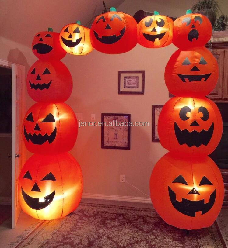 Led Lighted Airblown Inflatable Halloween Pumpkin Archway