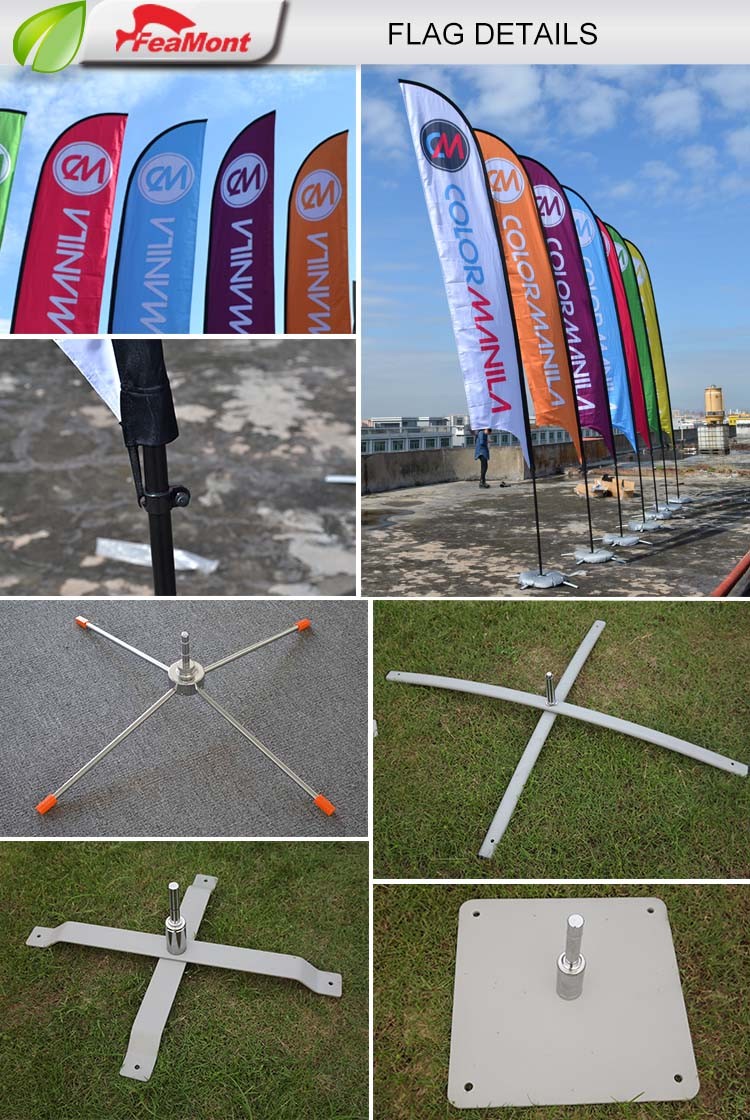 Windless Full Curve Top Advertising Banner Feather Swooper Flutter Flag