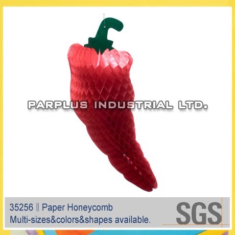 Tissue Paper Honeycomb Fiesta Chili Pepper Decoration For Tropical