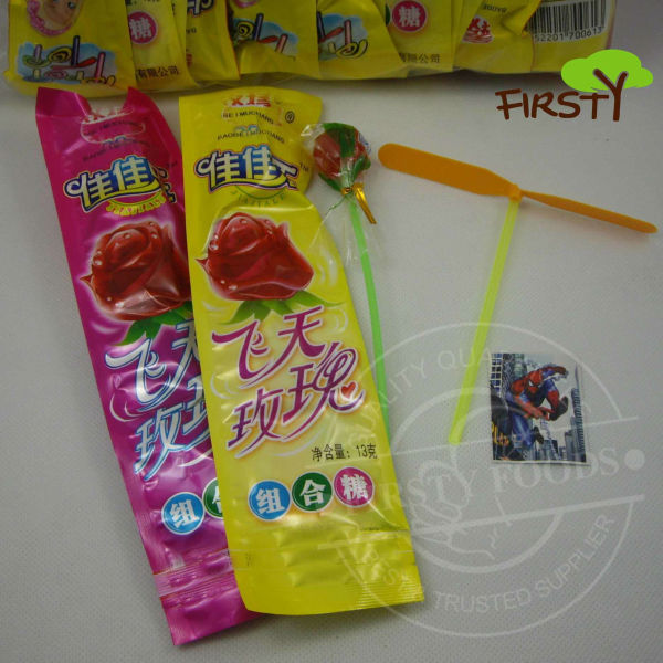 Flying toy with lollipop and tattoo