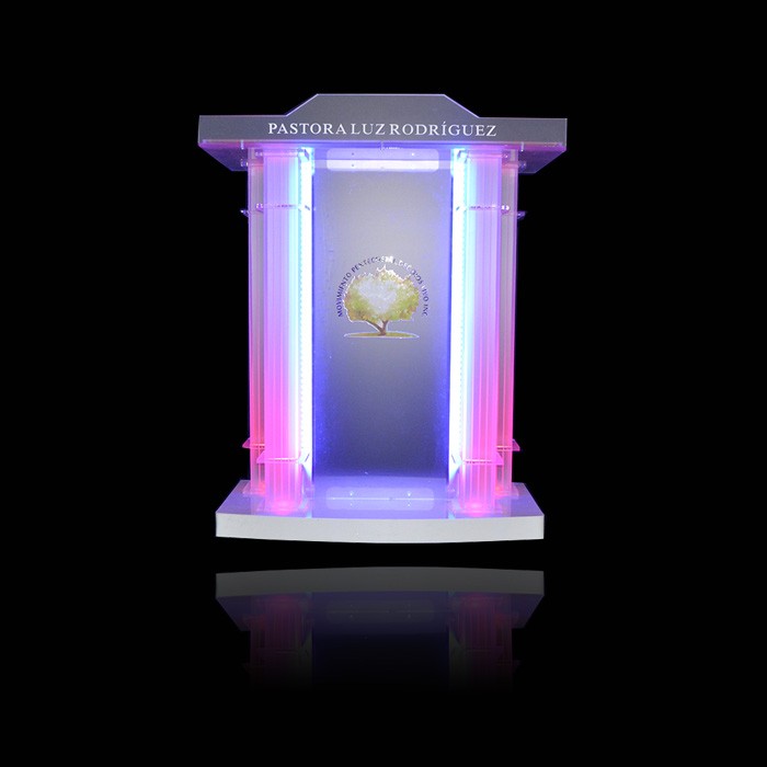 GH-S020 クリア カラー ハイエンド アクリル表彰台教会pulpits 、 Led教会説教壇仕入れ・メーカー・工場