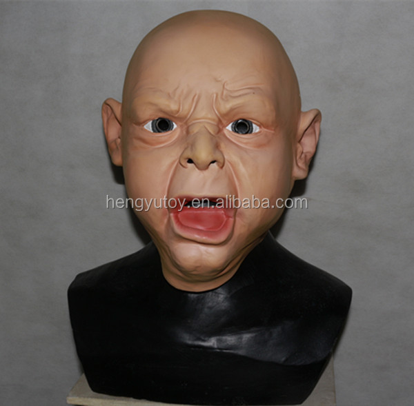 en gros chine usine jouet réaliste humain latex laid bébé masque