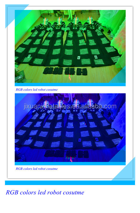 Led照明costume/衣類/摩耗、 ledライトロボット衣装ダンスパフォーマンス/発光衣類仕入れ・メーカー・工場