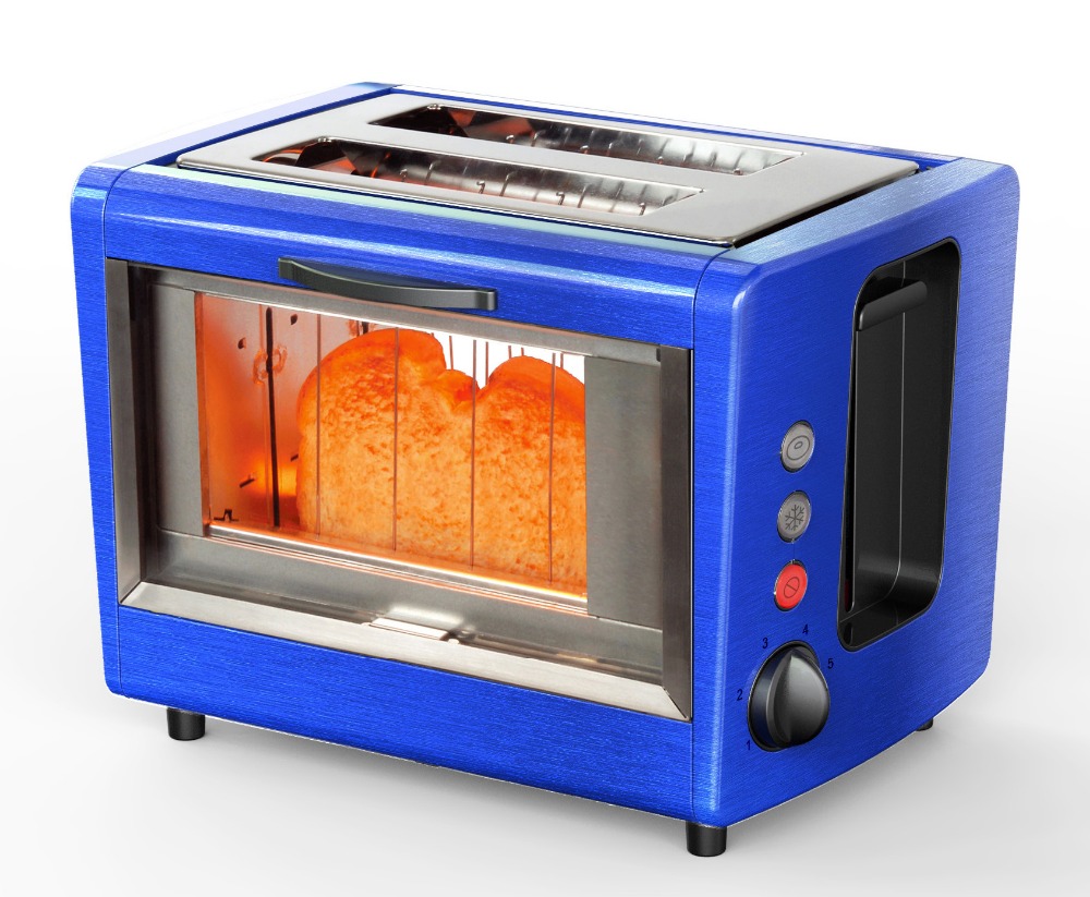 229167 Glass Door Multifunction Toaster Transparent Stainless Steel 2