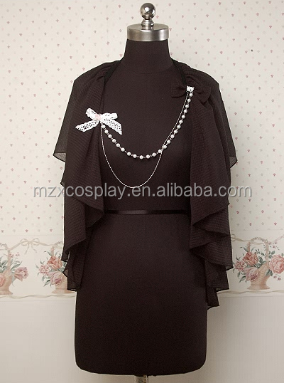 熱い販売の黒かわいいシフォンコート甘いロリータハロウィンパーティの衣装クリスマス美しさのためのロングドレス問屋・仕入れ・卸・卸売り