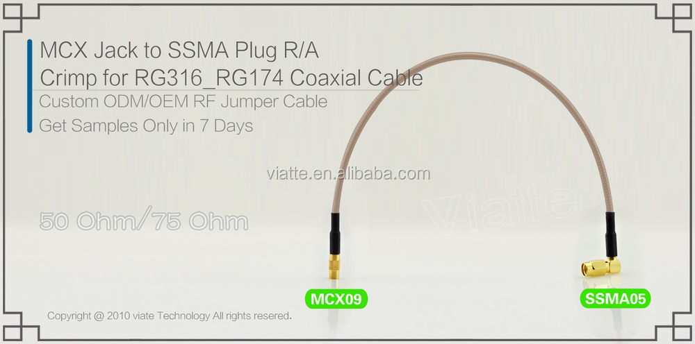 Rf同軸mcxコネクタ電話用rg174ケーブル/rg178/rg316仕入れ・メーカー・工場