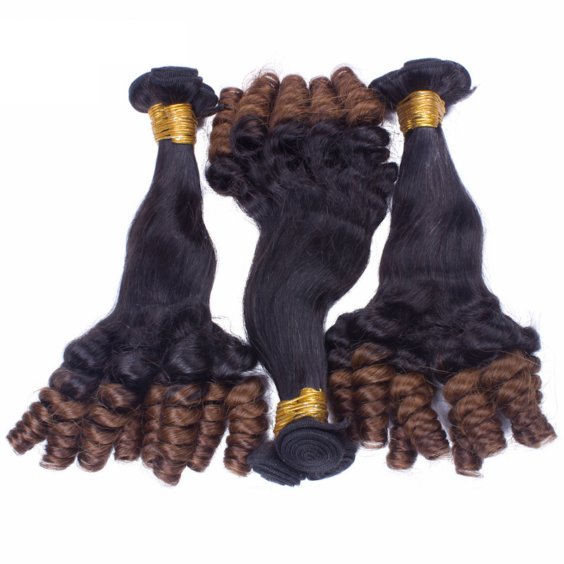 New Style Ombre Remy Human Hair Weave Aunty Fumi Hair Bundles