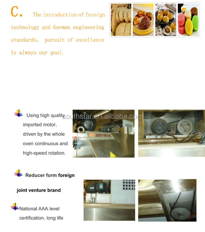 hot sale industrial bread tunnel oven