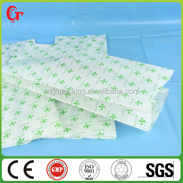 Custom printed back center sealed plastic tea bag with side gusset