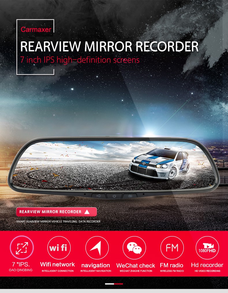 New Style Hidden Camera In Car Mirror Android System 1080p Car Camera