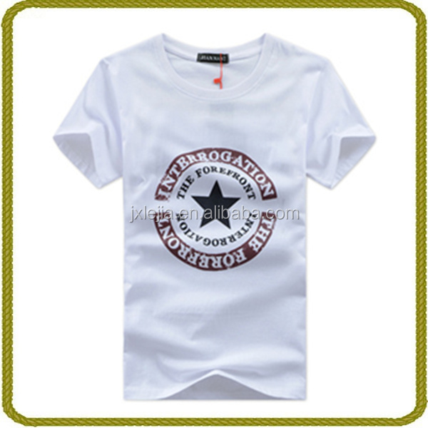 プレーンメンズ安いo- ネック白印刷の促進のための空白のtシャツ/広告tシャツ卸中国問屋・仕入れ・卸・卸売り
