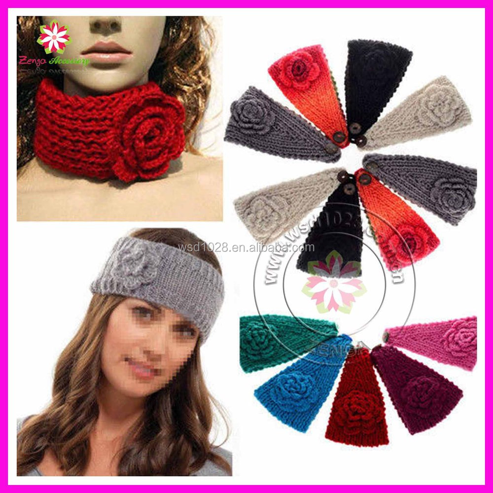 新しい冬の女性のかぎ針編みのヘッドバンドヘアバンドニットheadwrapハンドメイド耳ウォーマー仕入れ・メーカー・工場
