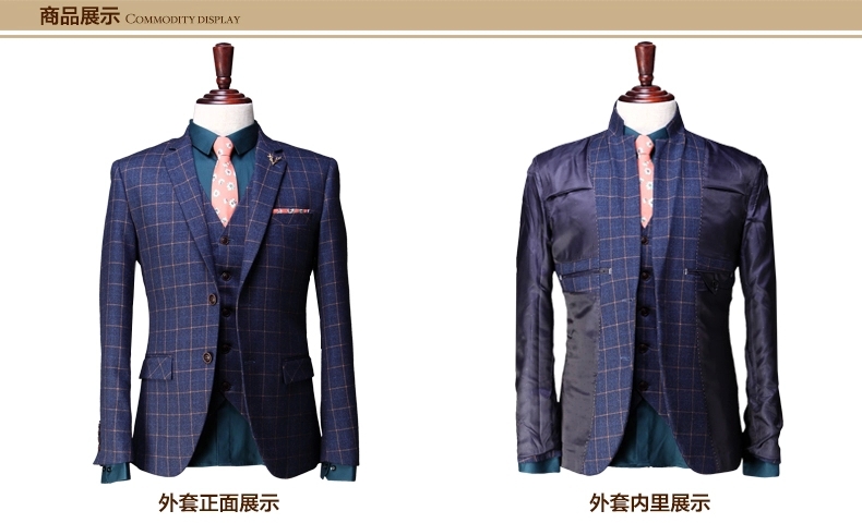 カスタム良い品質、 独自のデザイナー3ピースのスーツから中国仕入れ・メーカー・工場