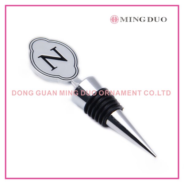 wholesale custom alphabet red wine stopper making metal wine stoppers