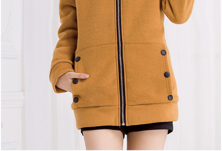 長袖スリム若い女性の綿のフード付き秋/さまざまな色で冬のコート仕入れ・メーカー・工場