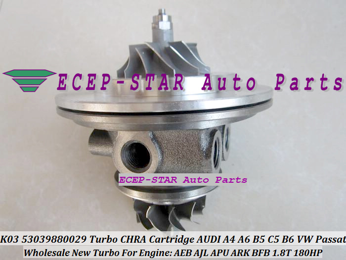 K03 53039880029 Turbo CHRA Cartridge Turbocharger Core For AUDI A4 A6 B5 C5 B6 VOLKSWAGE Passat 1.8T AEB AJL APU ARK BFB 180HP (5)