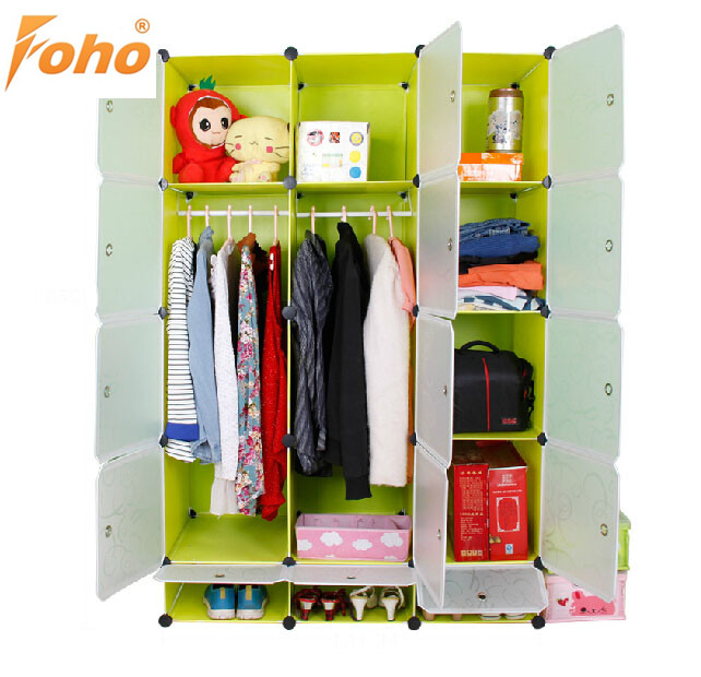 Large Capacity Assemble Plastic Portable Wardrobe Closet Storage