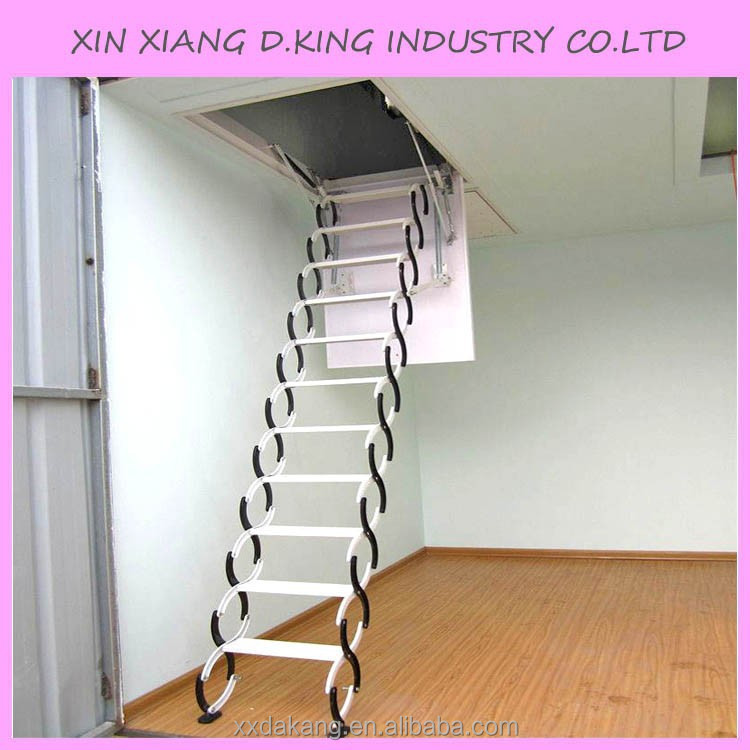 Aluminum Folding Attic Ladder With Handrail Buy Folding Attic Ladder
