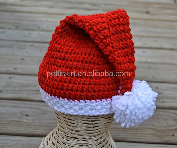 卸売赤ん坊の赤ちゃん冬服を明るい赤クリスマス帽子ニットウールの赤ん坊の帽子問屋・仕入れ・卸・卸売り