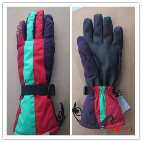 スキーグローブゴートスキンマッチングカラーデザインスリーフィンガー手袋を保つ冬暖かい手袋スキースノーボードグローブ工場仕入れ・メーカー・工場