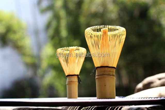 金色の竹手は異なる抹茶茶筅泡立て器プロング仕入れ・メーカー・工場