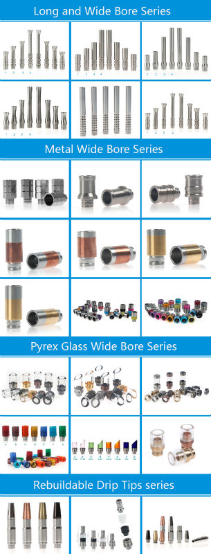 Sailing Original NEW 510 Pyrex Wide Bore Drip Tips, Thick Pyrex Glass High Quality Large Pyrex Drip Tips from Sailing